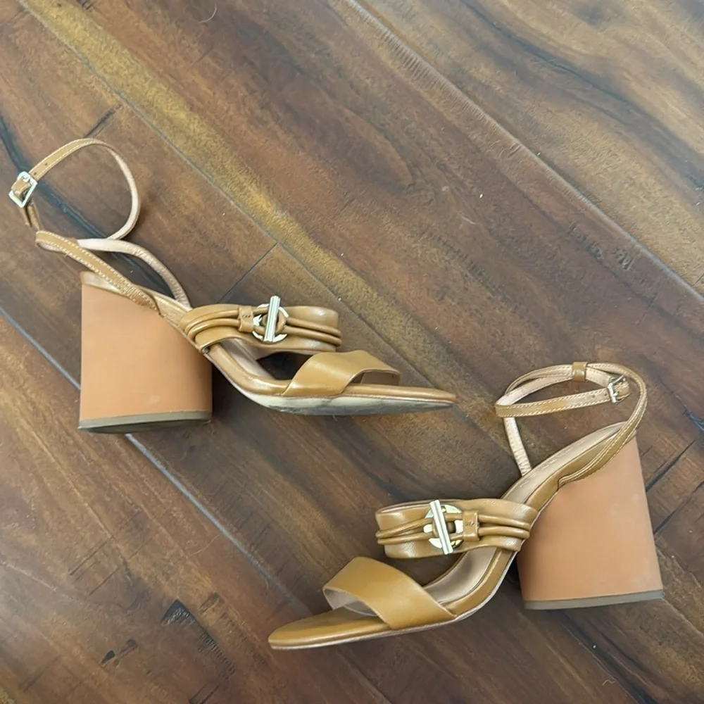 Halston Heritage Sola Block Heel Sandals Heels